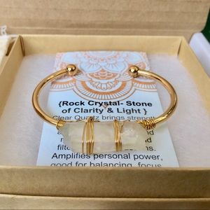 Bohemian Raw Crystal Quartz Cuff